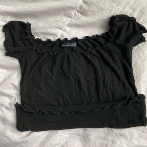Brandy Melville black off the shoulder top